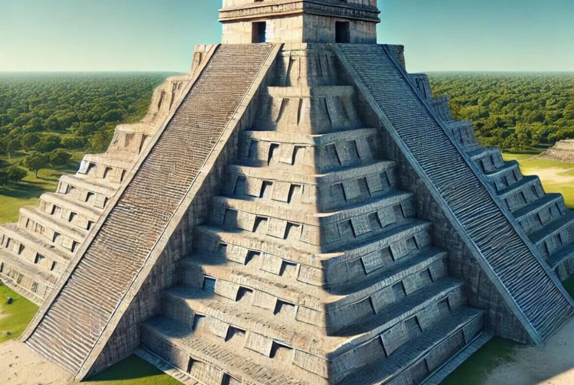 Vista aérea de la Pirámide de Chichén Itzá