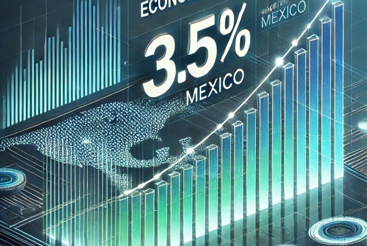 Representación gráfica del crecimiento de México en 2023